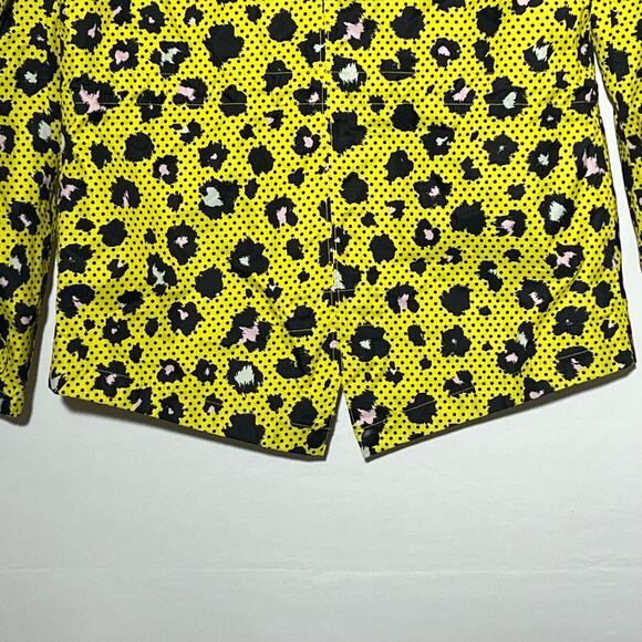 The North Face Hooded Penelope Jacket Blazing Yellow Leopard Womens Size Small - Picture 5 of 11